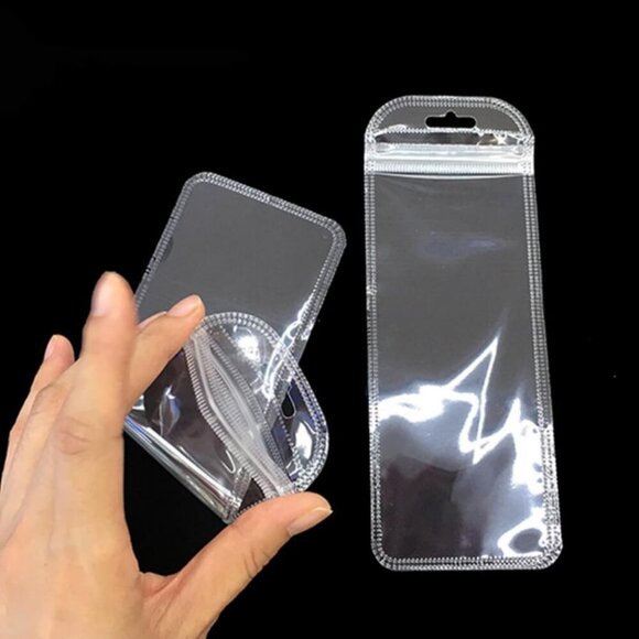 Other - 100 Pcs 2.16x5.9 inch usable 1.77x4.7 inch Self Sealing Bag with Hang Hole Resea